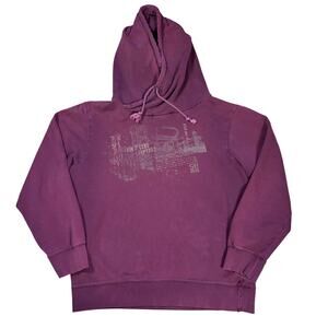 y2k 2000s style bossini hoodie large grunge emo skater frutiger metro red